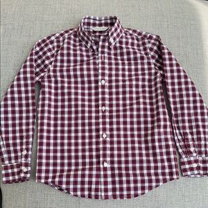 Janie and Jack Red and White Button Down Shirt